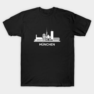 München Skyline, white T-Shirt